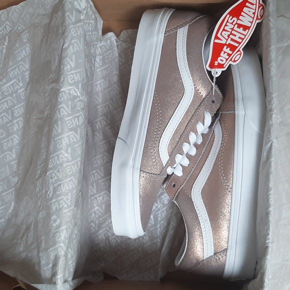Vans Old Skool Limited Edition Glittery Rose Gold *NWT* - Picture 11 of 16